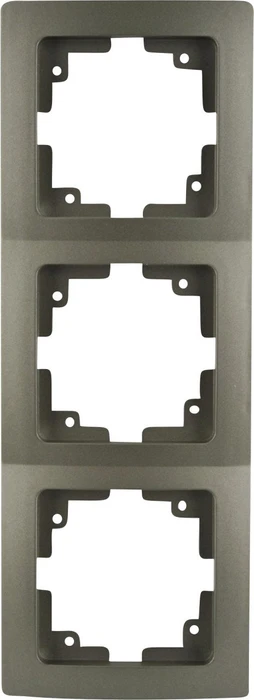 uniTEC MONACO Serie 204 Abdeckrahmen 3-fach, platin