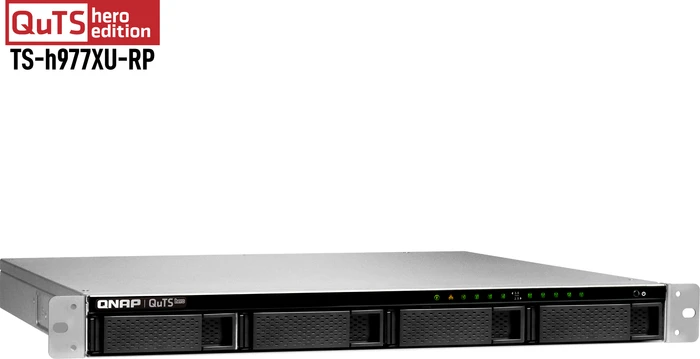 QNAP QuTS hero TS-h977XU-RP-3700X-32G 12TB, 32GB RAM, 2x SFP+ 10Gb/s, 2x RJ-45 1000Base-T, 1HE