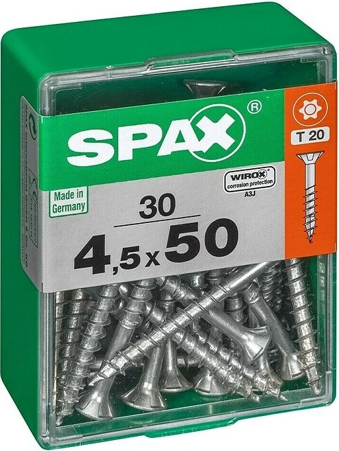 Spax WIROX A9J 4CUT T-STAR plus T20 Universalschraube, 4.5x50mm, 30 Stück
