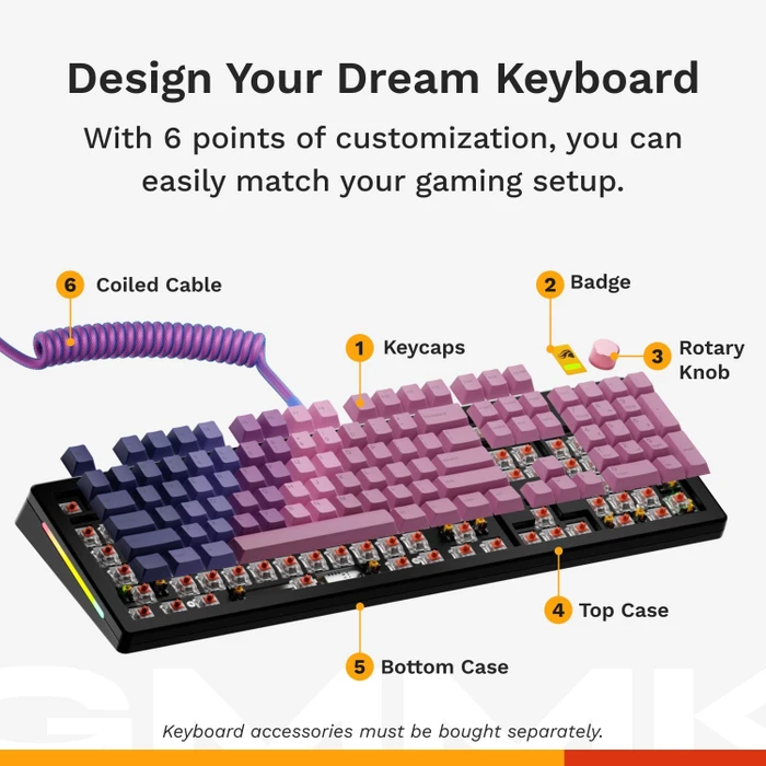 Glorious GMMK 3 Pro, Barebone Tastatur, Full Size 100%, schwarz, ANSI