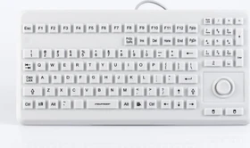 GETT KG17203 InduProof Advanced mit Mousebutton grau, PS/2 & USB, DE (TKG-104-MB-IP68-VESA-GREY-USB-DE)
