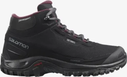 Salomon Shelter Waterproof black/ebony/wine tasting (Damen)