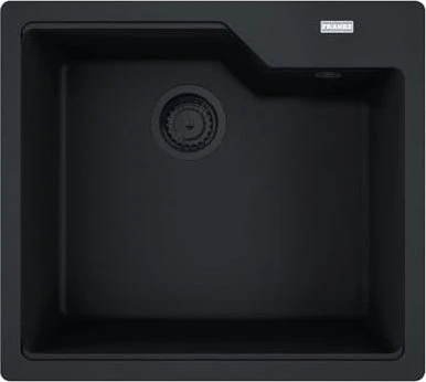 Franke Urban UBG 610-56 Einbau Becken mittig mit Drehknopf black matt