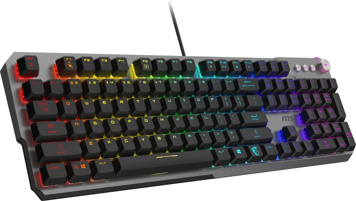 MSI STRIKE 600 Silent Gaming Keyboard, LEDs RGB, Kailh Midnight Pro Silent Tactile, USB, FR