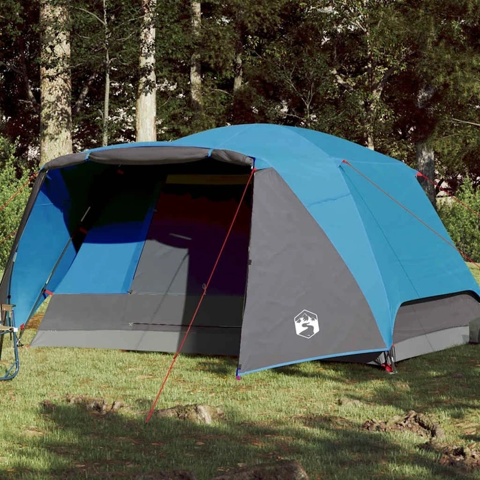 vidaXL 4 Personen Kuppelzelt blau