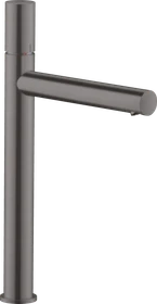 Hansgrohe Axor Uno Waschbeckenarmatur 260 mit Zerogriff für Aufsatzwaschtische und Ablaufgarnitur brushed black chrome