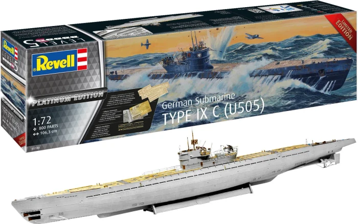 Revell German Submarine Type IX C(U505) Platinum Edition
