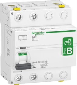 Schneider Electric Fehlerstrom-Schutzschalter Elektroladestation iID 2P 25A Typ B-EV 30mA