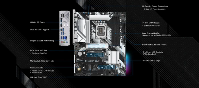 ASRock B760 Pro RS/D4 (Intel 1700)
