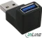 InLine USB 3.0 Adapter, Stecker A auf Buchse A 90° gewinkelt oben Vorschaubild