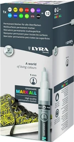 Lyra Graduate Mark All Permanentmarker 1mm sortiert, 12er-Set, Box