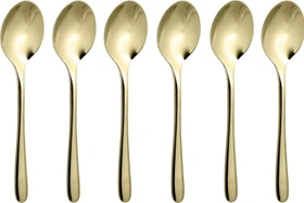 Sambonet Taste Edelstahl PVD Mokkalöffel gold, 6 Stück