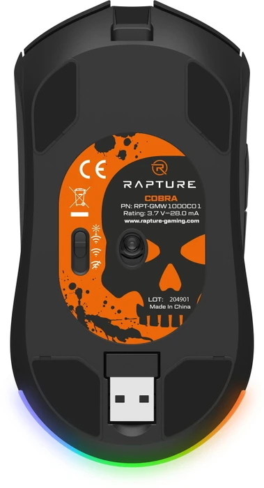 Rapture Cobra Wireless Gaming Maus schwarz, USB