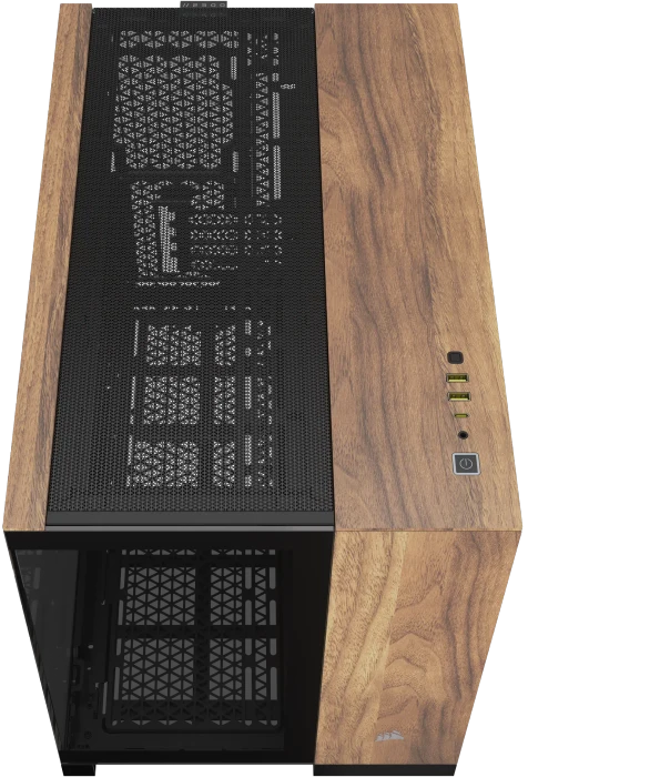 Corsair 2500X, schwarz/Walnuß, Glasfenster