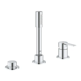Grohe Lineare 3-Loch Einhand-Wannenkombination chrom