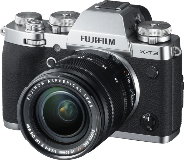 Fujifilm X-T3 silber mit Objektiv Fujinon XF 18-55mm 2.8-4.0 R LM OIS