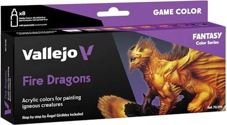 Vallejo Game Color Fantasy Color Series Fire Dragons Farbset, 8-tlg.