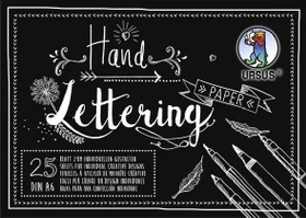 Ursus Handlettering Paper, A6, glatt, schwarz, 25 Blatt