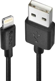 Lindy 1m USB Typ A an Lightning Kabel schwarz