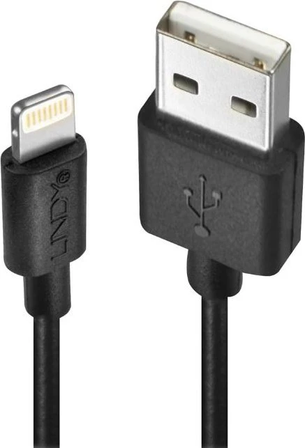 Lindy 1m USB Typ A an Lightning Kabel schwarz