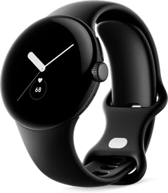 Google Pixel Watch (Wi-Fi) Matte Black mit Sportarmband Obsidian