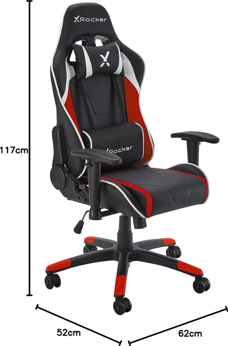 X Rocker Agility Compact Esports Gamingstuhl für für Kinder/Jugendliche, rot/schwarz