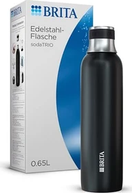 Brita SodaTRIO Edelstahl Sodaflasche 500ml schwarz