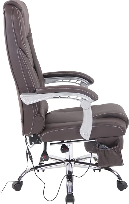 CLP Pacific Leder Bürostuhl mit Massagefunktion, braun