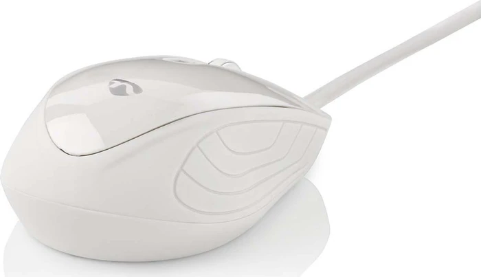 Nedis Optical Mouse mit gummierten Seiten, weiß, USB