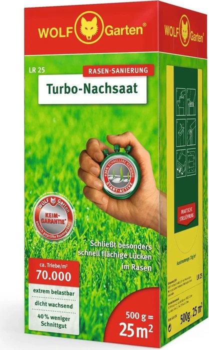 Wolf-Garten LR25 Turbo-Nachsaat Rasensaat, 500g