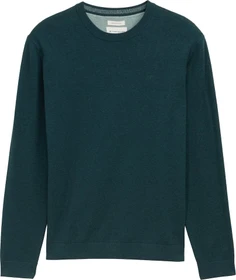Tom Tailor Basic Baumwolle Strickpullover sapphire green melange (Herren)