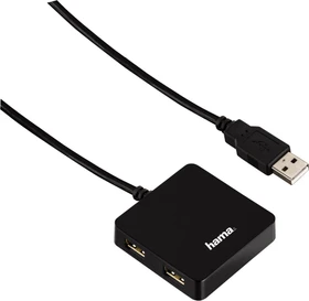 Hama USB-Hub, 4x USB-A 2.0, USB-A 2.0 [Stecker] (00012131)