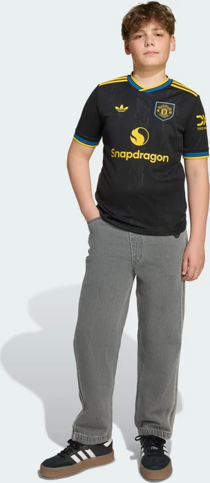 adidas Manchester United 2026/2027 Ausweichtrikot kurzarm schwarz (Junior)