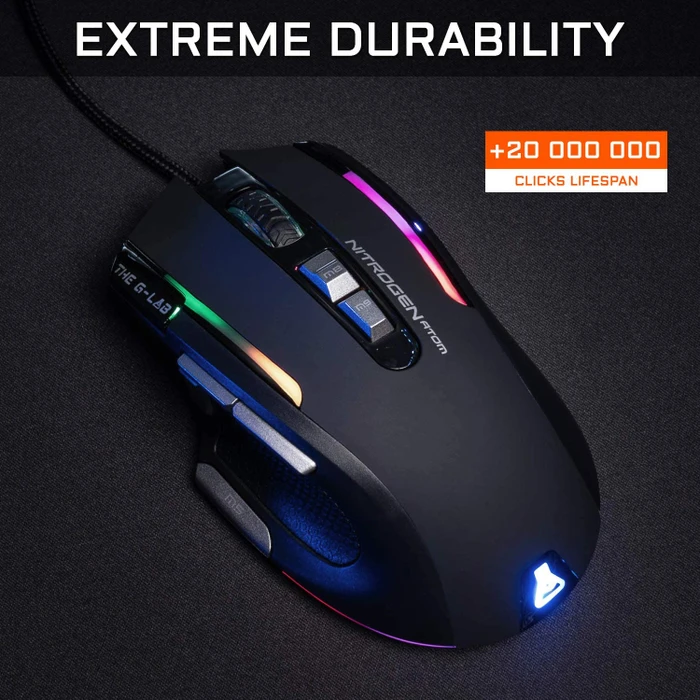 The G-Lab Kult Nitrogen ATOM Gaming Mouse, schwarz, USB