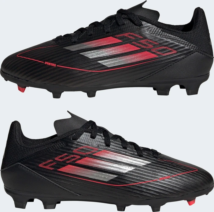adidas F50 League FG/MG core black/iron metallic/lucid red (Junior)
