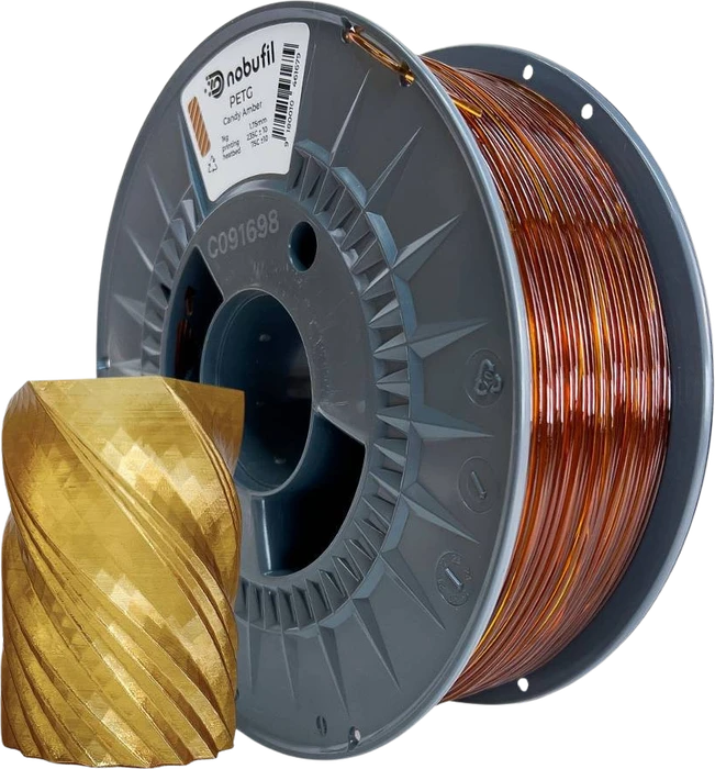 Nobufil PETG, candy amber, Spule, 1.75mm, 1.00kg