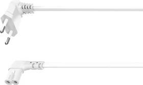 Hama Euro-Netzkabel gewinkelt/gewinkelt, 3m weiß (00118020)
