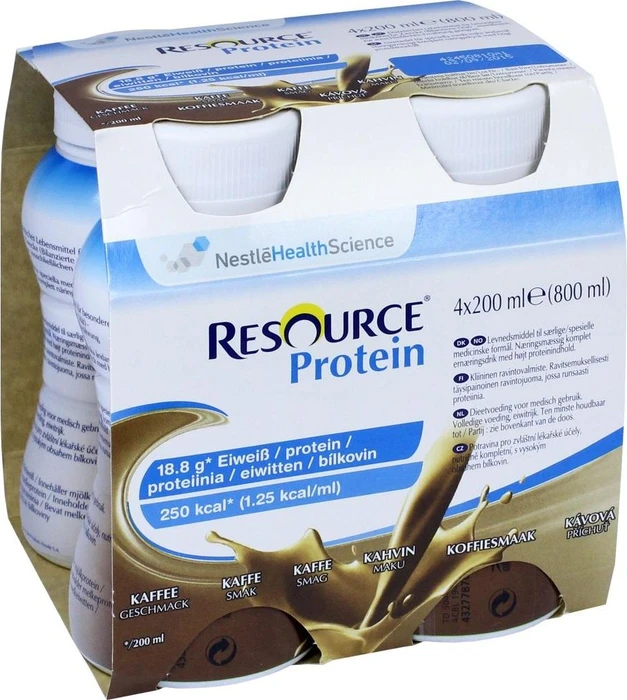 Nestlé Resource Protein Drink Kaffee 800ml (4x 200ml)
