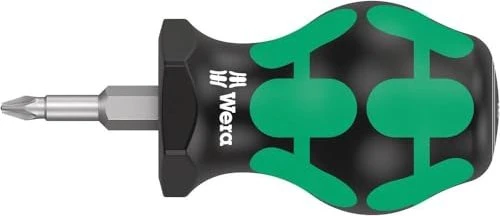 Wera Kraftform Plus Serie 300 355 PZ Stubby Pozidriv Schraubendreher, PZ1x25mm