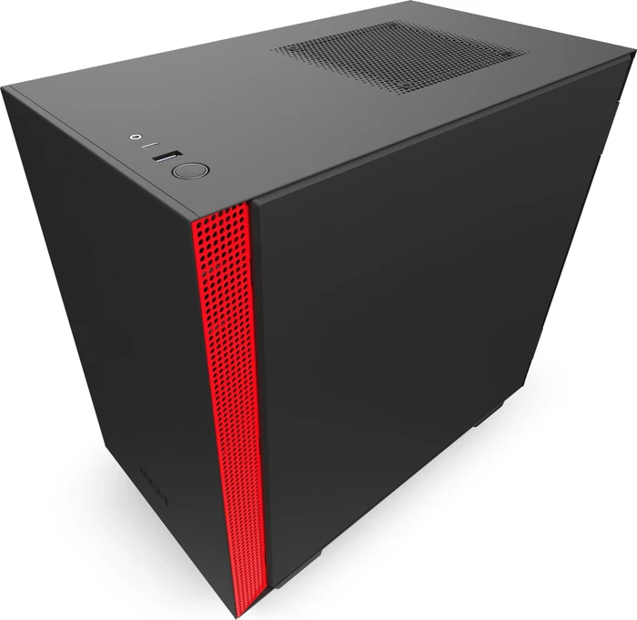 NZXT H210i, schwarz/rot, Glasfenster, Mini-ITX