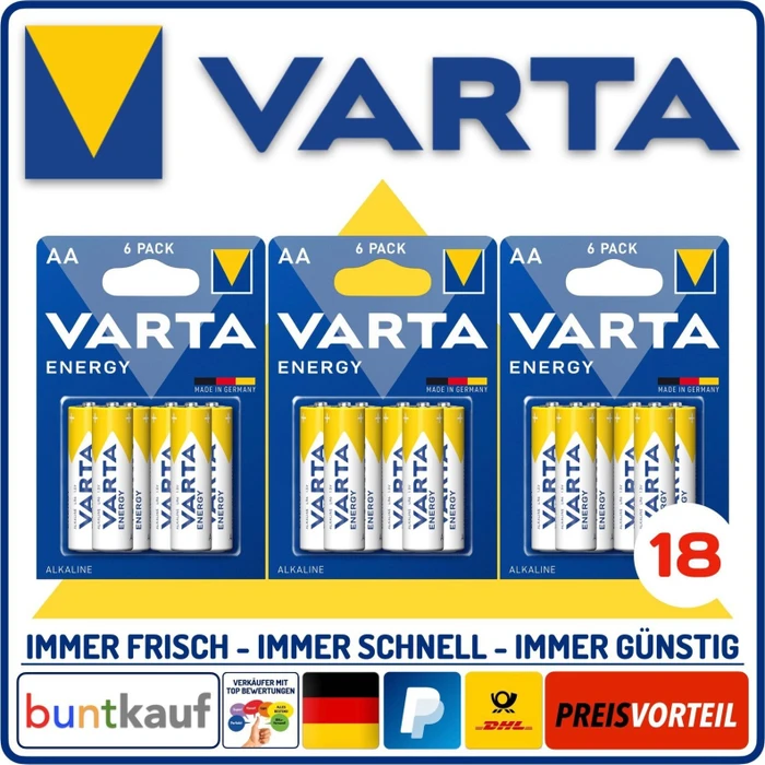 Varta Energy Mignon AA, 4er-Pack