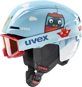 UVEX Viti Set Helm light blue birdy (Junior)