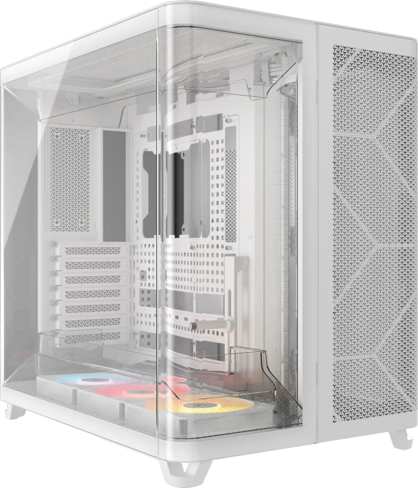 Corsair Air 5400 RS-R ARGB White, weiß, Glasfenster