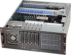 Supermicro SuperChassis 842XTQ-606B, grau/schwarz, 4HE, 1x 600W redundant