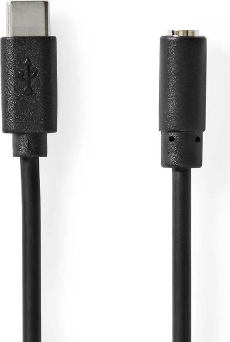 Nedis USB-C Adapter USB 2.0 USB-C Stecker/3.5mm Buchse vernickelt 1.00m schwarz