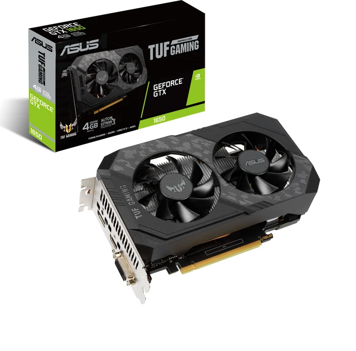 ASUS TUF Gaming GeForce GTX 1650 P, TUF-GTX1650-4GD6-P-GAMING, 4GB GDDR6, DVI, HDMI, DP