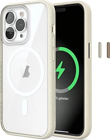 Woodcessories Clear Case MagSafe für Apple iPhone 14 Pro Max Offwhite/klar