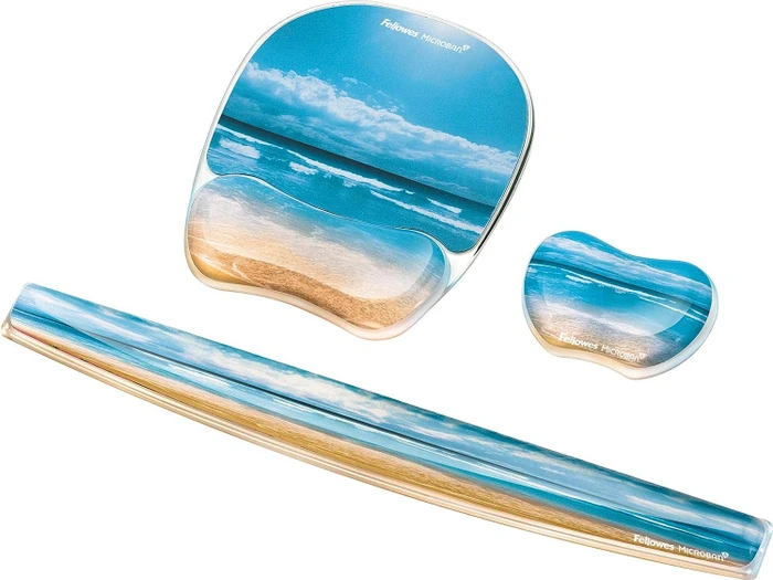 Fellowes Photo Gel Handgelenkauflage mit Mauspad, Sandstrand