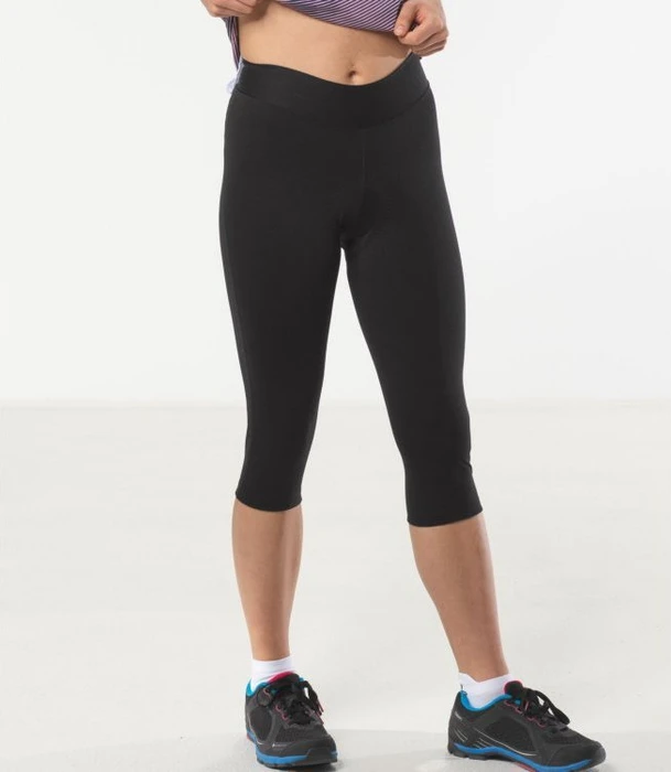 Löffler Basic Gel Tights Fahrradhose 3/4 schwarz (Damen)