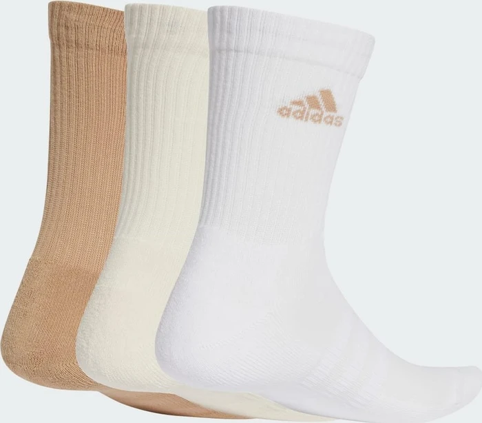 adidas Cushioned Crew Socken white/wonder white/warm sandstone, 3 Paare